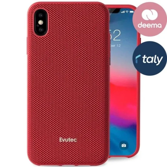 Evutec Iphone Xs Max Ballistic Nylon Case W/Vent Mount Red